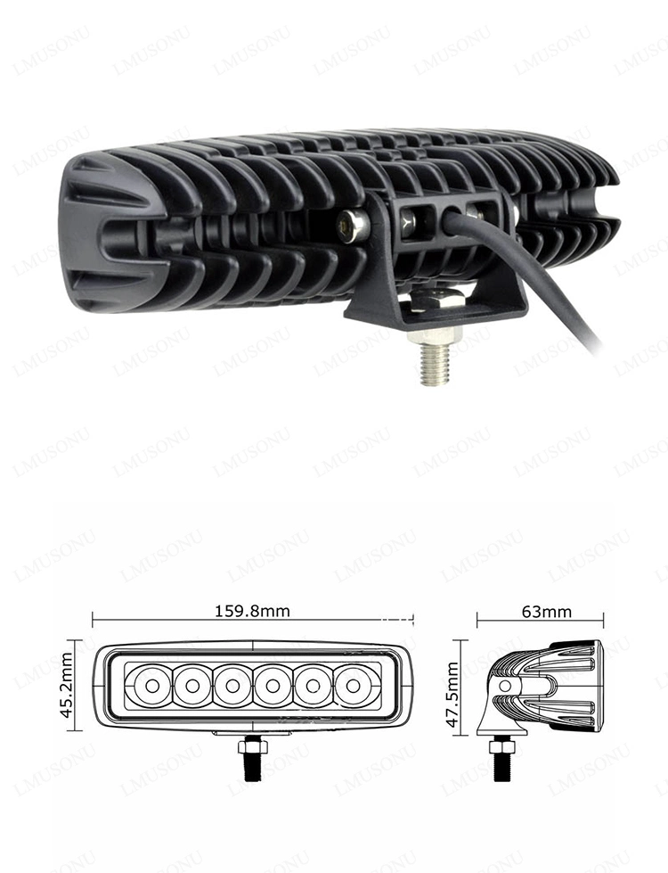 6 Inch 18W Offroad Marine LED Mini Light Bar