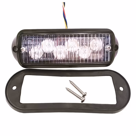Testa luminosa di avvertimento per griglia a LED 12-24 V CC con certificato R65 per camion dei pompieri dell'ambulanza della polizia che rimorchia ambra rosso blu bianco
